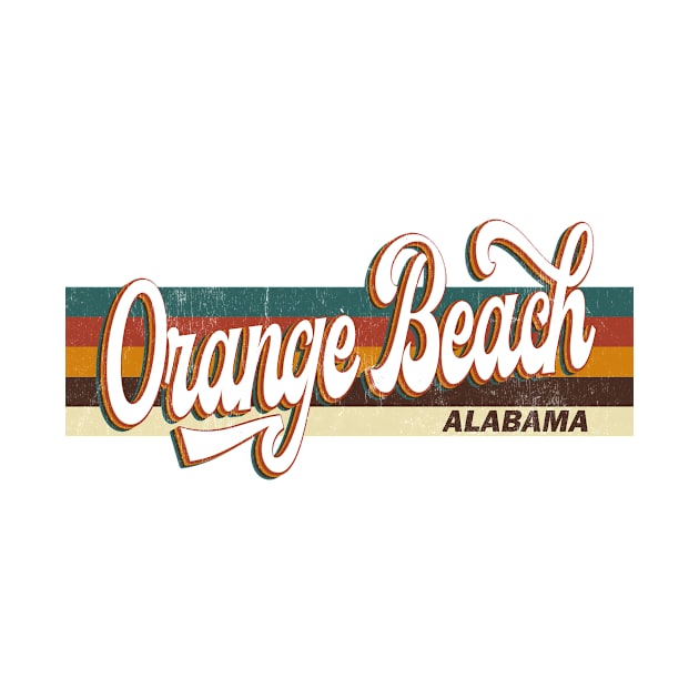 Orange Beach  Alabama US Vintage Retro City 70s 80s style by Happy as I travel