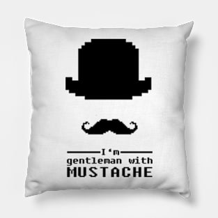 mustache 8bit Pillow