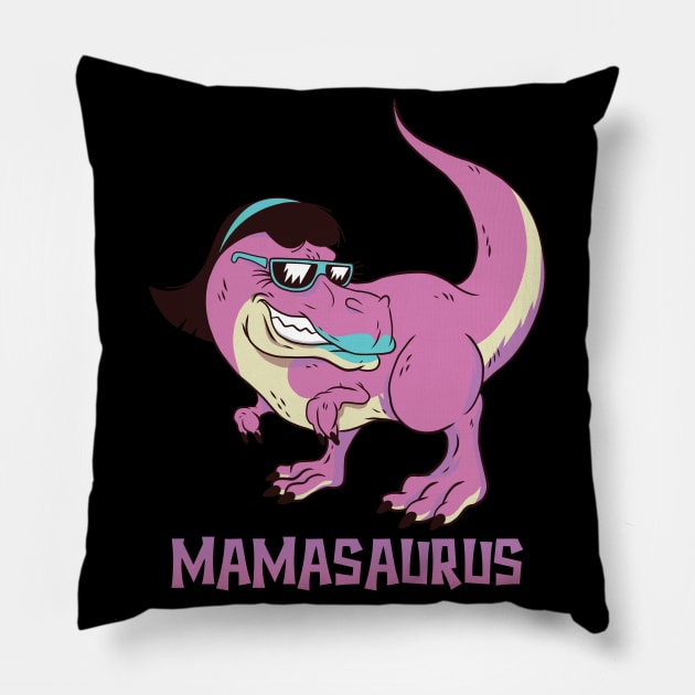 Mamasaurus T-Rex Mama Saurus Matching Dinosaur Pillow by PinkyTree