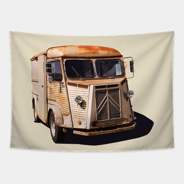 rusty citroen h van Tapestry by candcretro