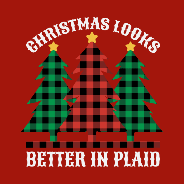 Christmas Looks Better in Plaid // Buffalo Plaid Christmas Trees by SLAG_Creative