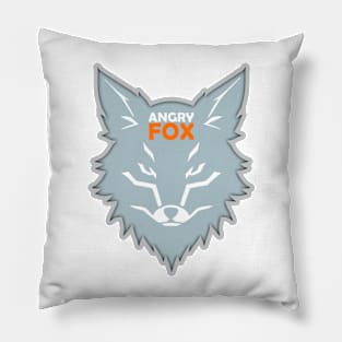 angry fox graphic tshirt design by ironpalette Pillow