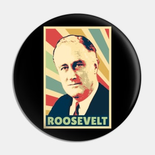 Franklin D. Roosevelt Vintage Colors Pin