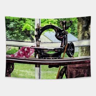 Sewing Machine in Window Tapestry