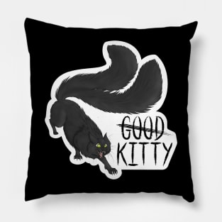 G̶o̶o̶d̶ Kitty Die-cut Long Hair Yellow Green Pillow