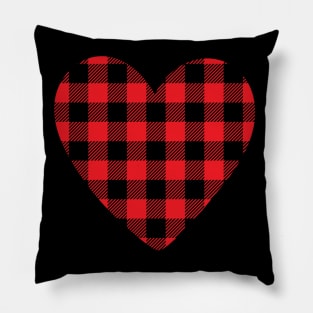 Heart shape plaid pattern valentines day gift idea Pillow