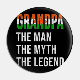 Grand Father Nigerien Grandpa The Man The Myth The Legend - Gift for Nigerien Dad With Roots From  Niger Pin