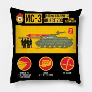 For someone who understands tanks! IS-3 infographics Pillow