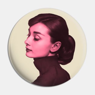 Pink Audrey Hepburn Pin