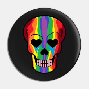 Loverboy Skull - Color Waves Pin