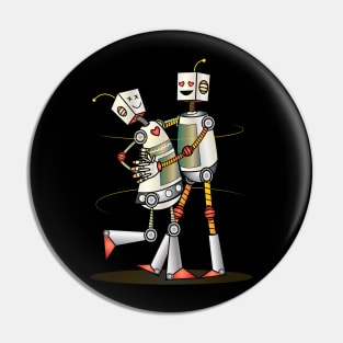 Robot Love Valentine Pin