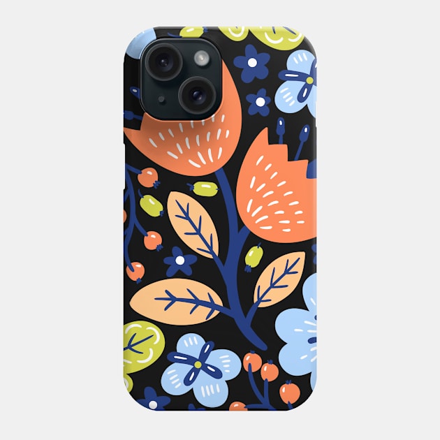 Floral pattern illustration Phone Case by busines_night