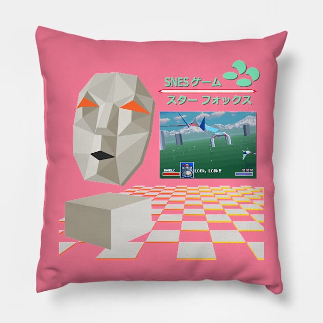 Vaporwave Star Fox Pillow by OldManLucy