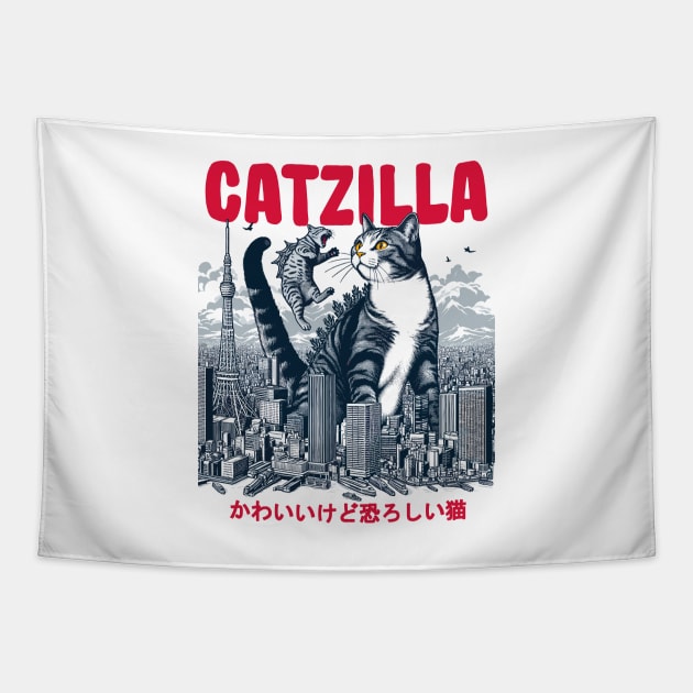 Catzilla Tapestry by RFTR Design