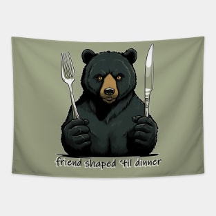 friend shaped 'til dinner Tapestry