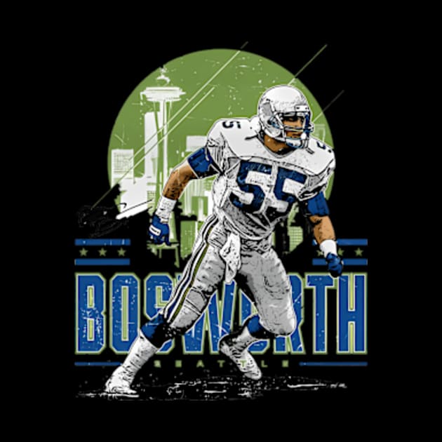 Brian Bosworth Seattle Skyline by Sil Ly