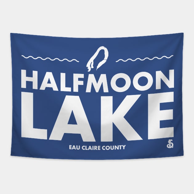 Eau Claire County, Wisconsin - Halfmoon Lake Tapestry by LakesideGear