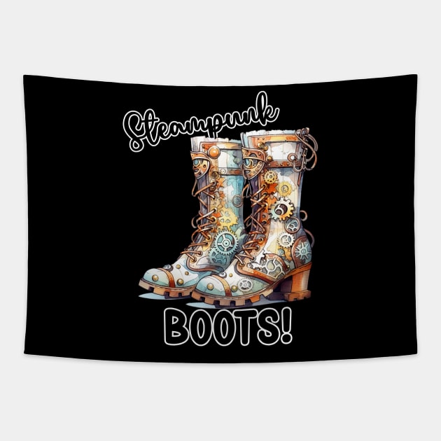 Steampunk Boots! Tapestry by Luxinda