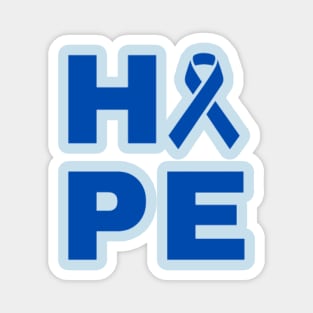 Hope Awareness Ribbon (Dark Blue) Magnet