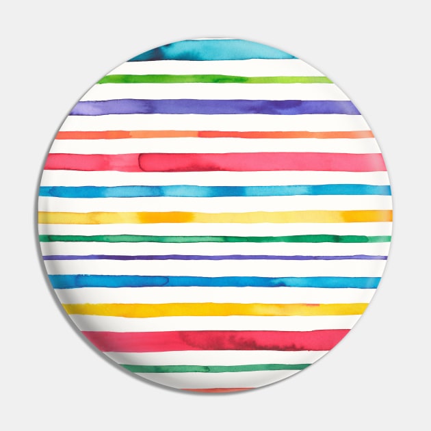 Pocket - Watercolor Stripes Multi Pin by ninoladesign