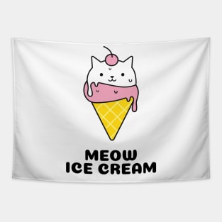 MEOW ICE CREAM CAT Tapestry