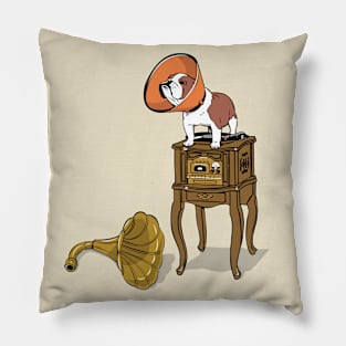 Frenchie Gramophone Pillow