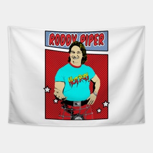 Roddy Piper Pop Art Comic Style Tapestry