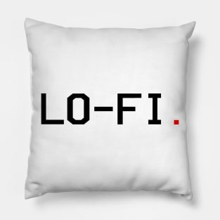 Lo-Fi logo black Pillow