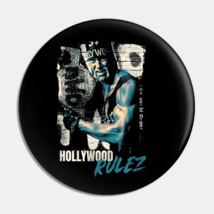 Hulk Hogan Retro Hollywood Rulez Pin