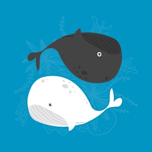 Yin and Yang Whales T-Shirt