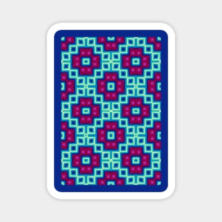 Tiled Flowers Magnet