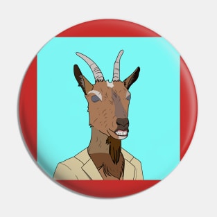 GOAT in a blazer Pin