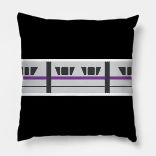 Monorail - Dark Purple Pillow