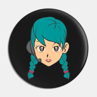 Manga Girl Pin