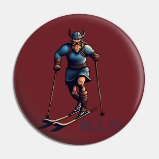 Viking Cross Country Skier Pin