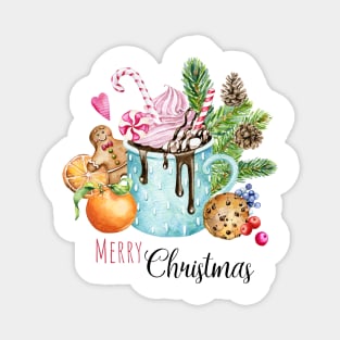 Christmas Hot Chocolate Cup Magnet