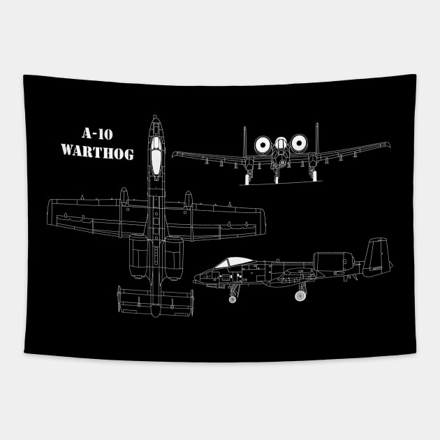 A-10 Warthog Tapestry by myoungncsu