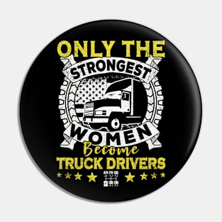 female truck driver gift for trucker women Pin