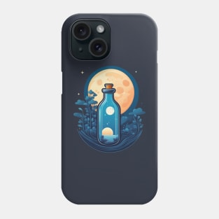 catch the moon in a bottle with trees Phone Case