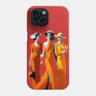 Three art deco women Phone Case