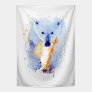 Watercolor Polar Bear Tapestry