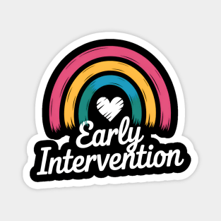 Rainbow Early Intervention Heart Teacher Interventionist Magnet