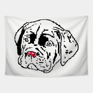 Dog Cane Corso white puppies on white background Tapestry