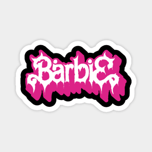 Metal Barbie logo Magnet