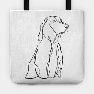 Dog minimal one line art Tote