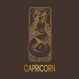 Golden Capricorn Zodiac Sign T-Shirt