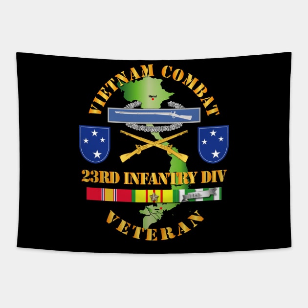 Vietnam Combat Infantry Veteran w 23rd Inf Div SSI V1 Tapestry by twix123844