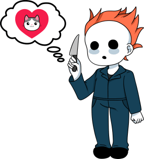 Michael Myers Loves Kitties Magnet