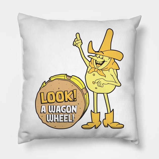 Look A Wagon Wheel - Time For Timer Pillow by Chewbaccadoll