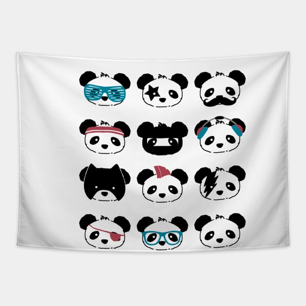 Baby Pandas Tapestry by Alt.Ink LLC